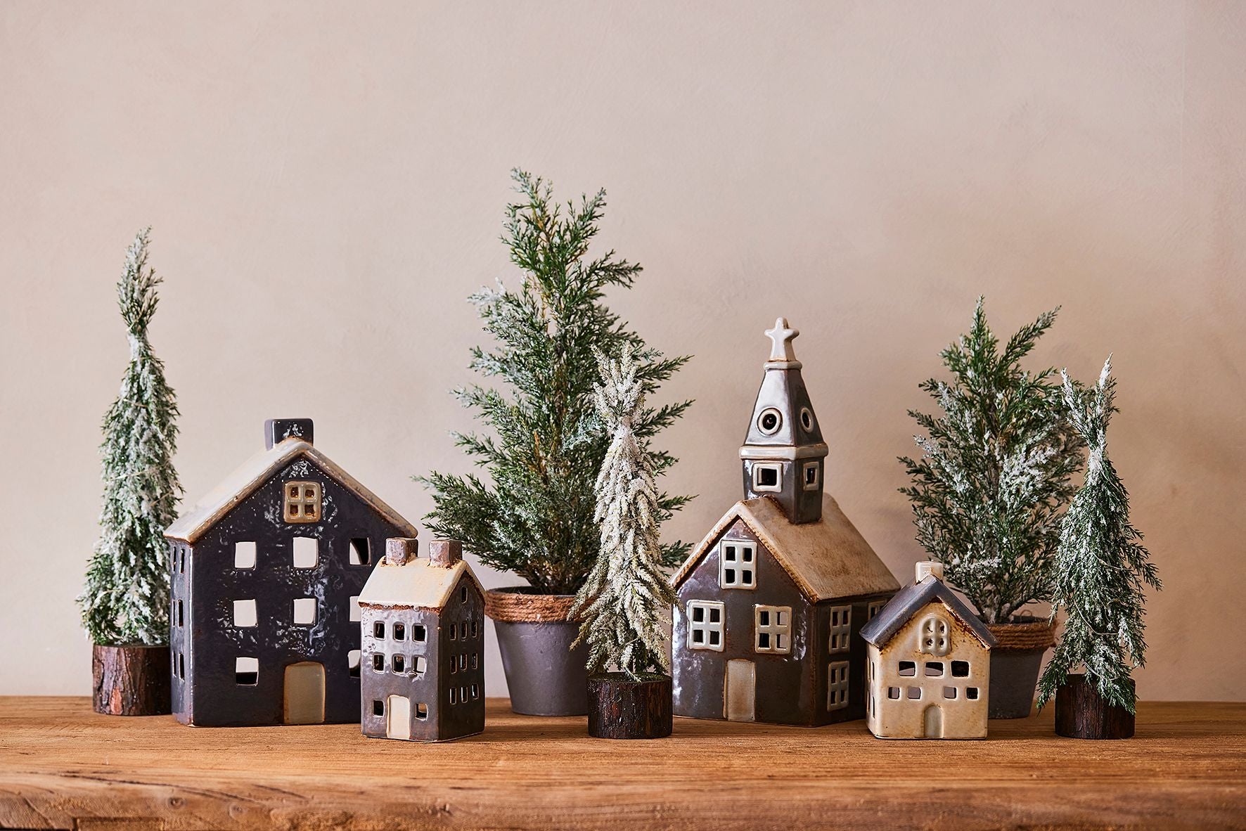 Alsace Tealight Church Olive Green