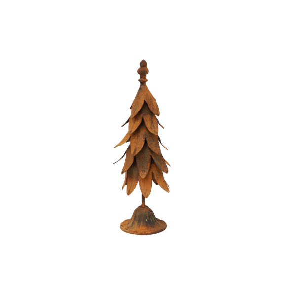 French Country Tin Tree Rust-Small