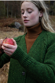 Raglan Cardigan with Cable Detail