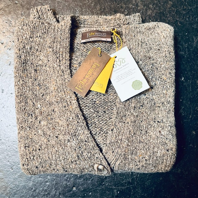 Fisherman Out of Ireland Slouchy V-Neck Cardigan