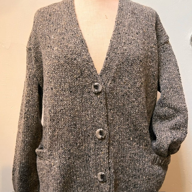 Fisherman Out of Ireland Slouchy V-Neck Cardigan