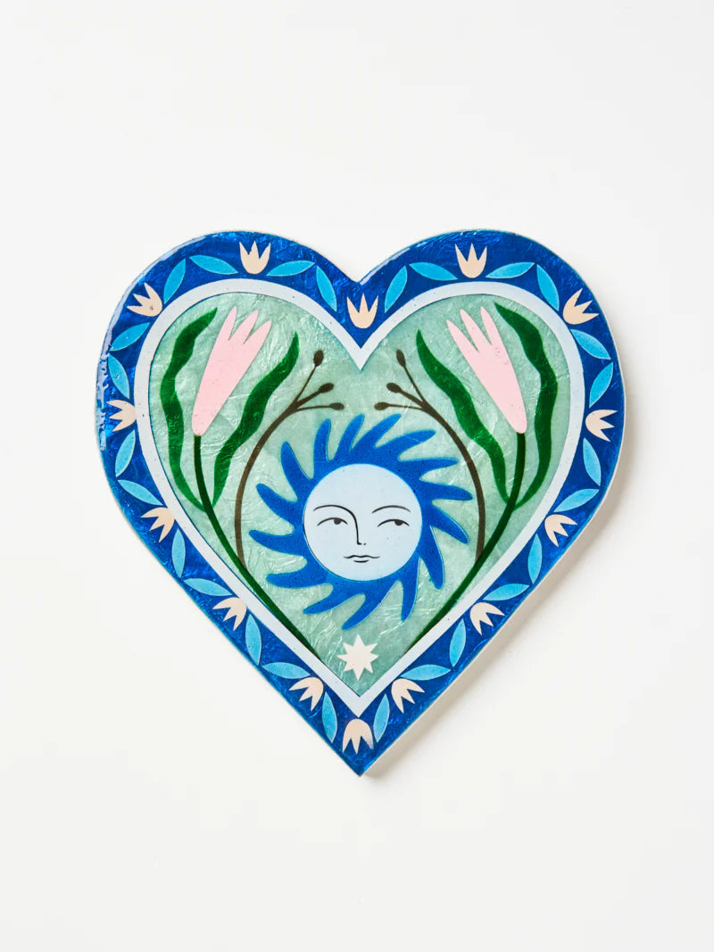 Jones & Co Fable Sun Blue Heart Wall Tile