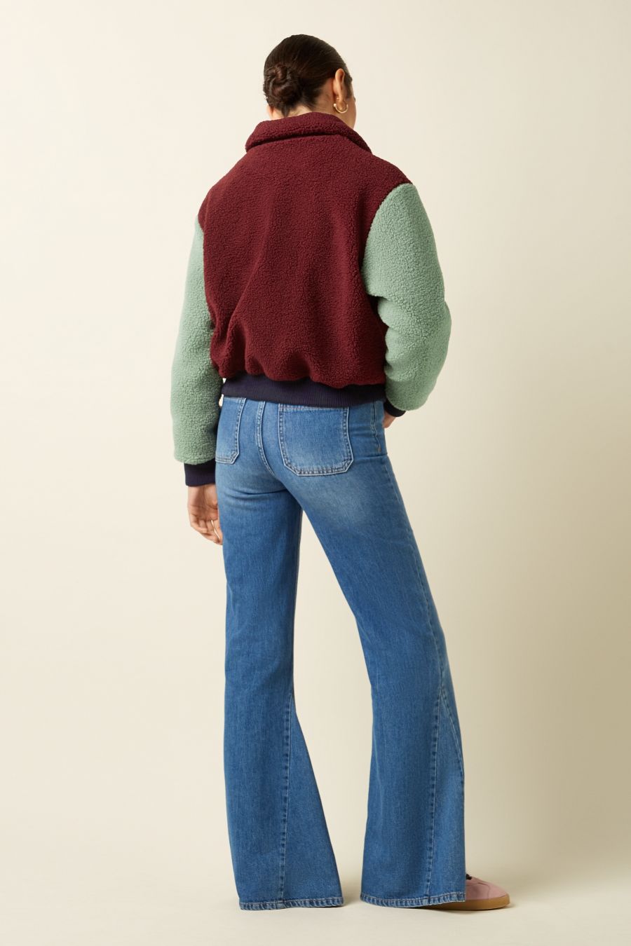 Fay Jacket Teddy- Beet Red