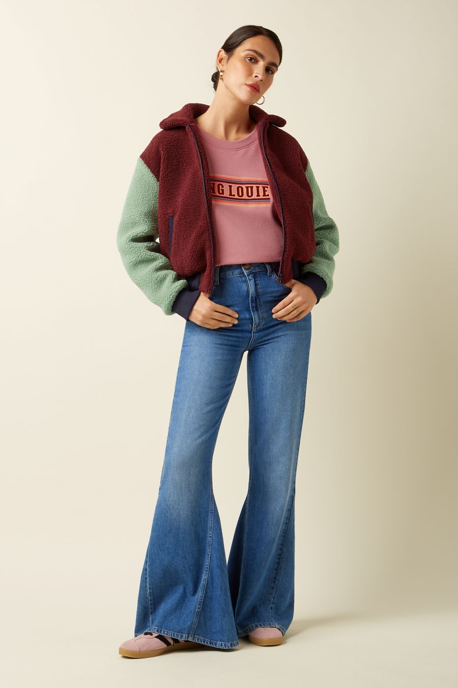 Fay Jacket Teddy- Beet Red