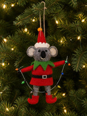 La la land Felt Ornament- Elk Koala