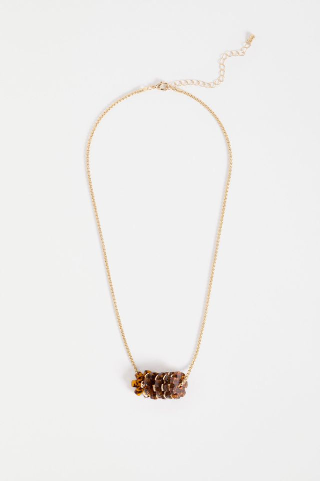 Flakkrin Necklace- Tortoiseshell Speckle