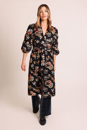 Fleeting Fools Duster Coat- Black