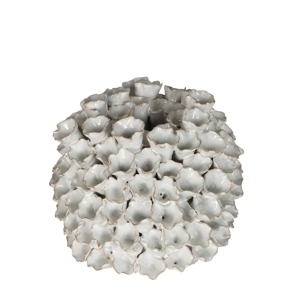 Florabelle Barnacle Sculpture Vase in White