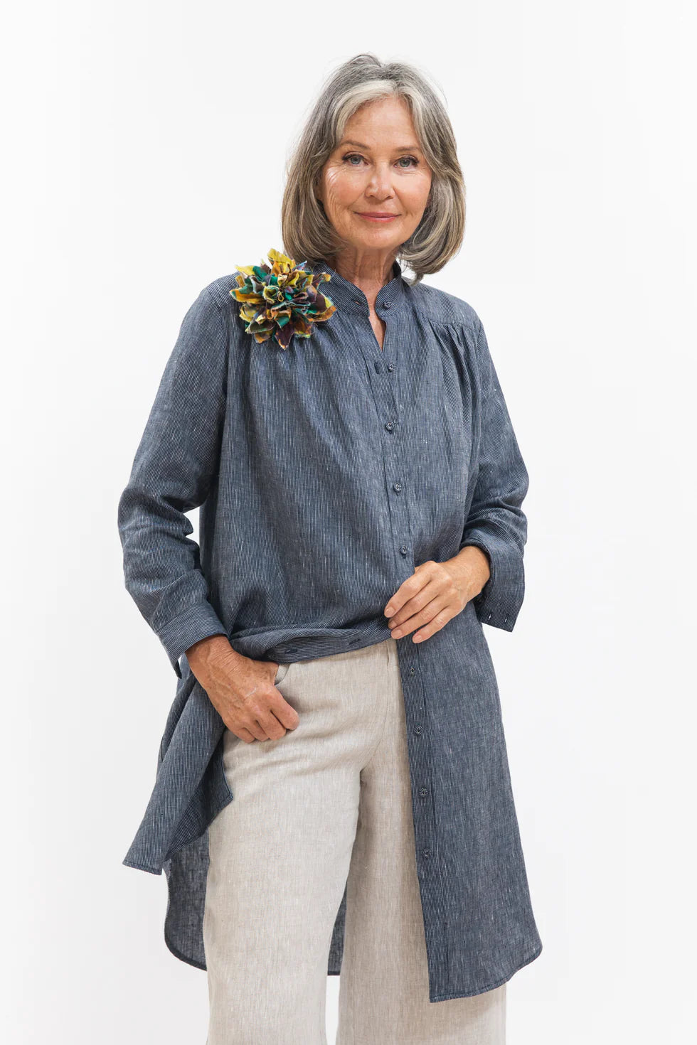 Fabric Flower Brooch