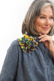 Fabric Flower Brooch