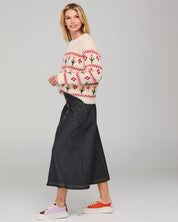 Flower Jumper- Cream Multi