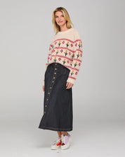 Flower Jumper- Cream Multi