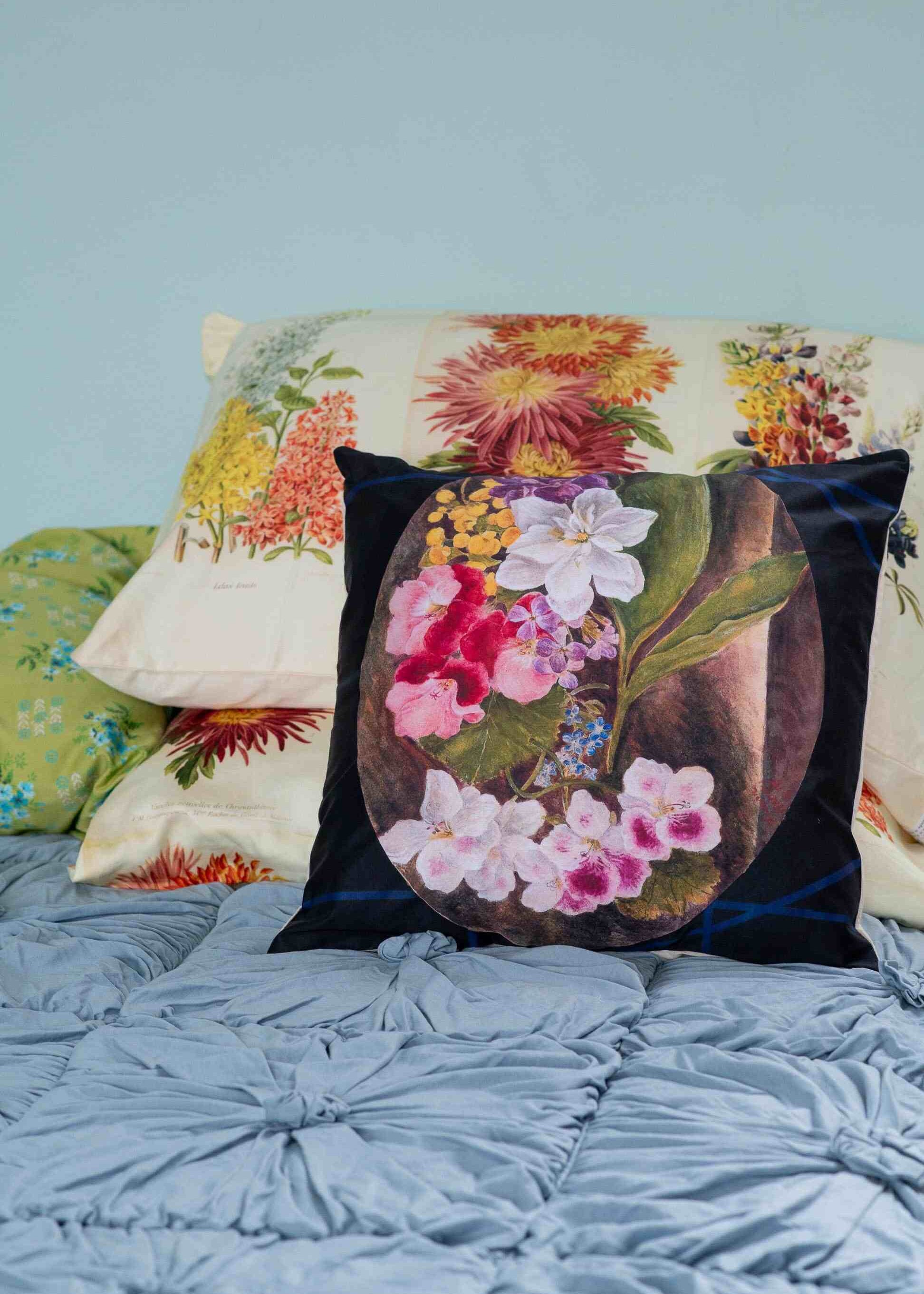 Lazybones Flower Study Cushion- 45 x 45cm