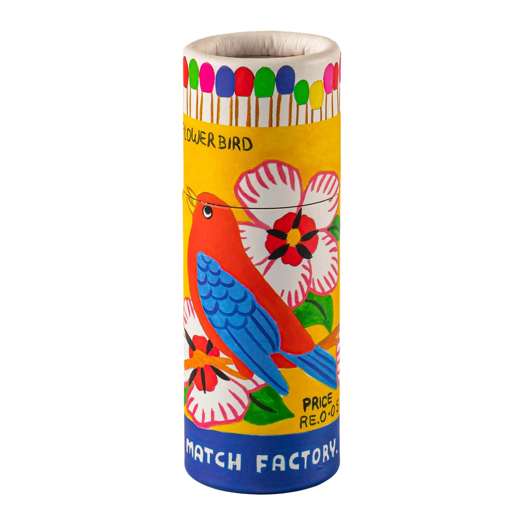 Archivist Gallery Small Cylinder Matches- Flowerbird