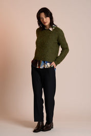 Fluff Piece Jumper- Moss