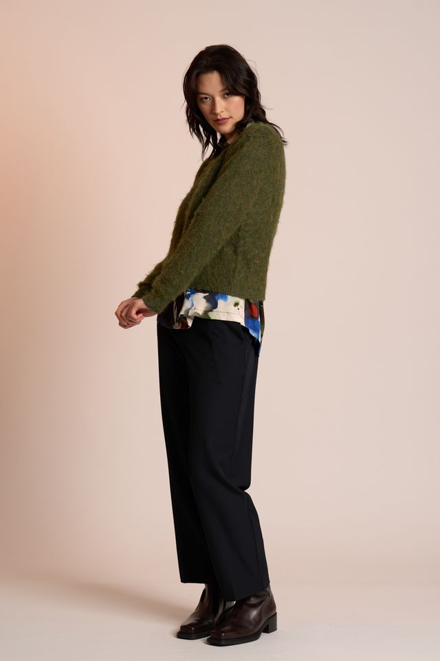 Fluff Piece Jumper- Moss