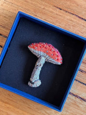Fly Amanita Mushroom Brooch