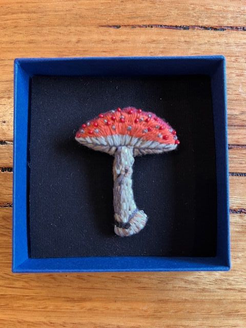 Fly Amanita Mushroom Brooch