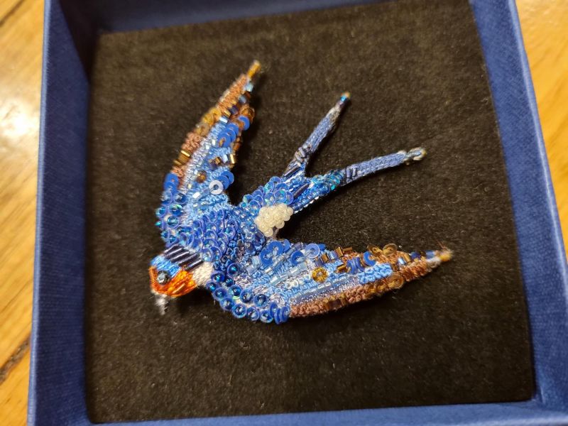 Flying Swallow Brooch
