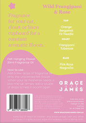 BLOOM Felt Air Freshener- Wild Frangipani & Rose