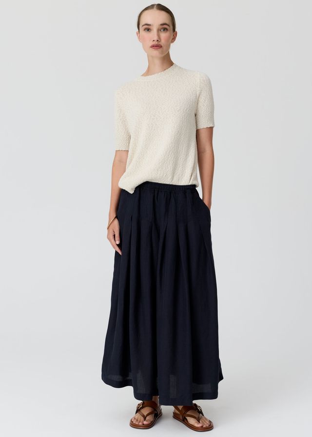Frankie Pleat Skirt- Ink