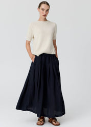 POL Frankie Pleat Skirt in Ink