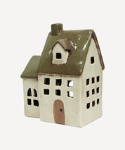 French Country Alsace Tealinght Chapel-Olive Green