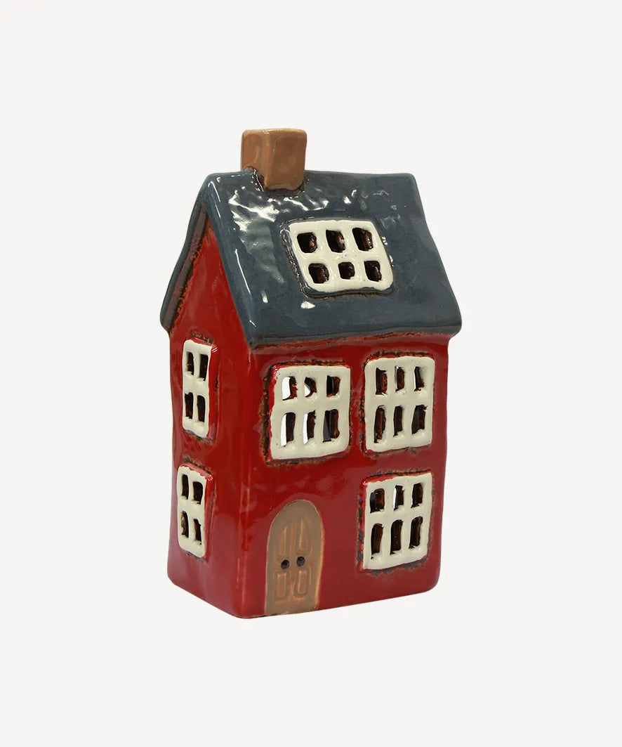 French Country Alsace Tealight House-Navy Roof