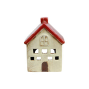 French Country Alsace Tealight Villa-Red White
