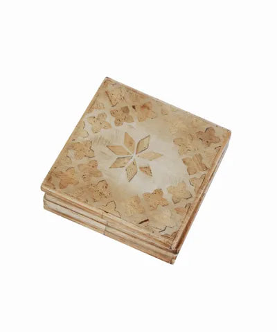 Flower Bone Coasters- single
