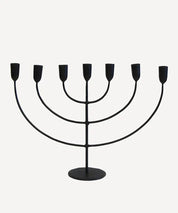 French Country Black 7 Light Church Candleholder