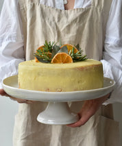 French Country Franco Rustic White Cake Stand
