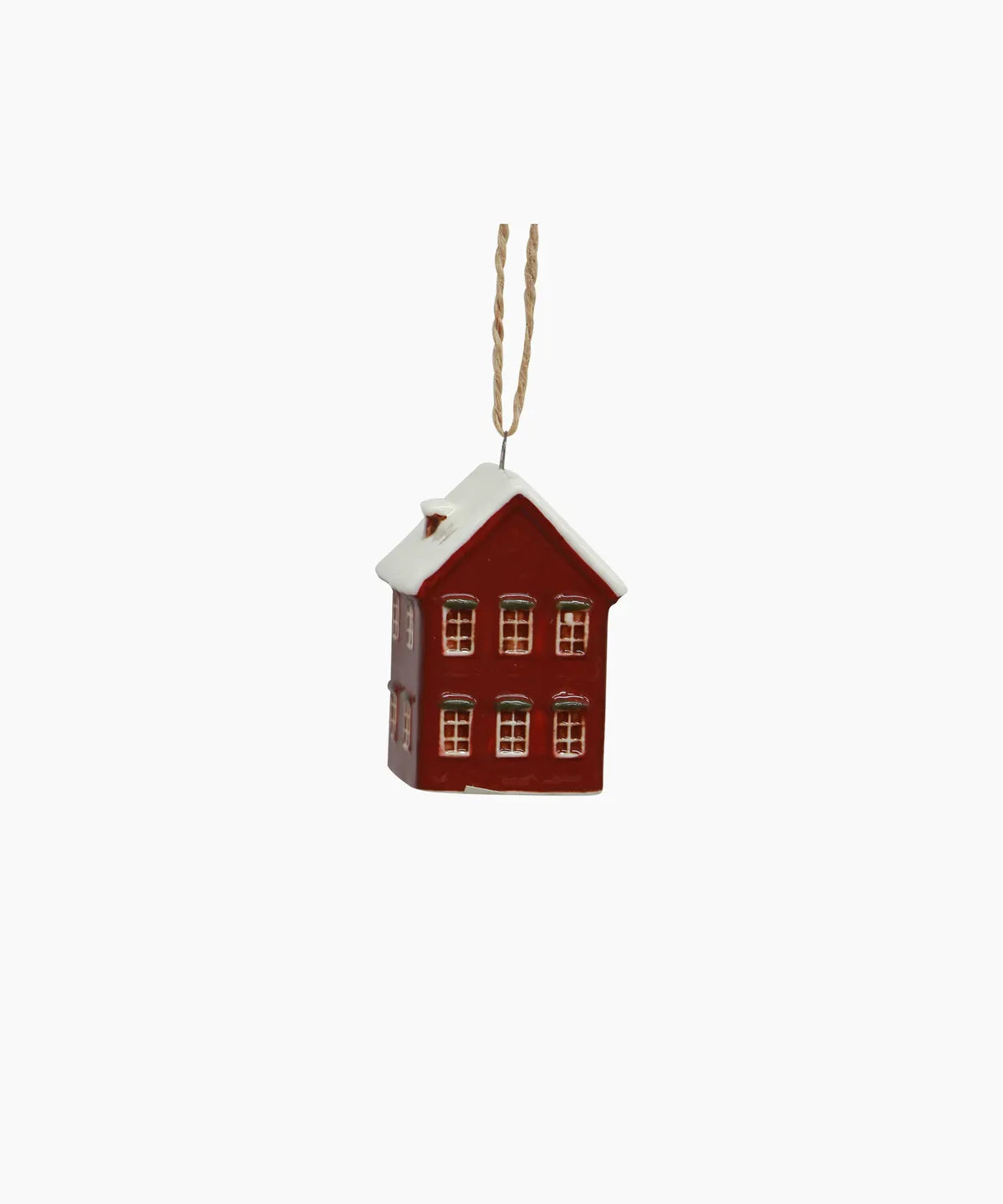 French Country Hanging Mini House Decoration in Red