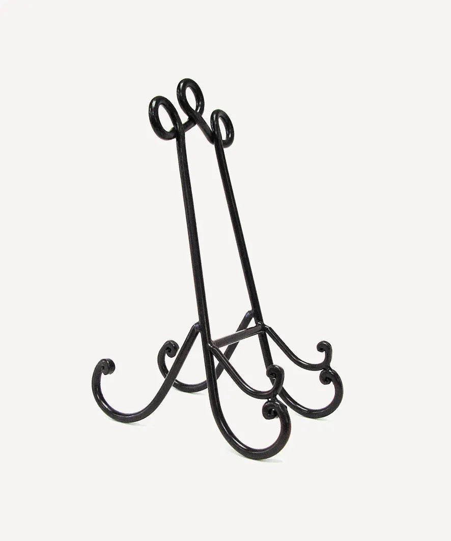 French Country Large Iron Plate Stand