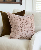 French Country Remi Handblock Velvet Cushion