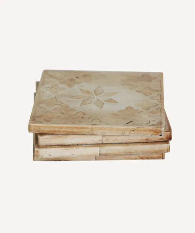 Flower Bone Coasters- single