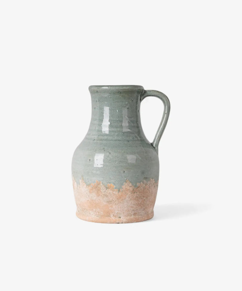 French Country Varese Jug in Pale Blue Terracotta