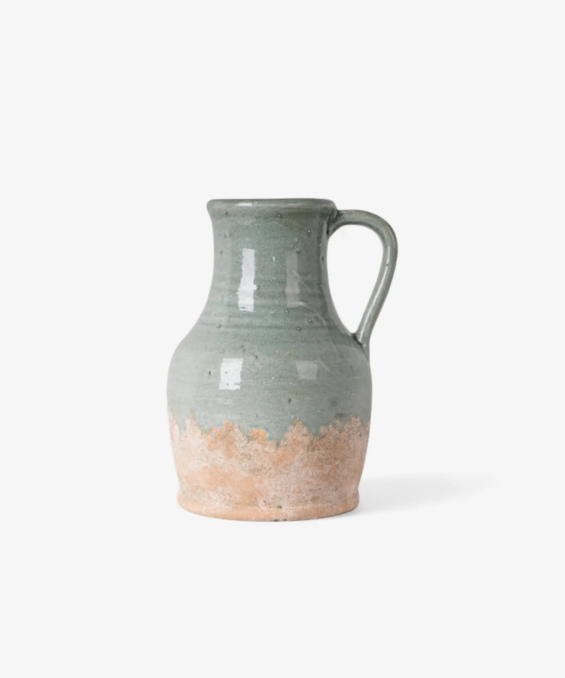 French Country Varese Jug in Pale Blue Terracotta