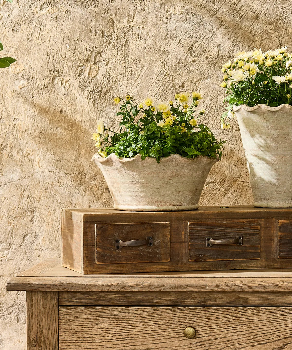 French Country Wavy Planter Bowl