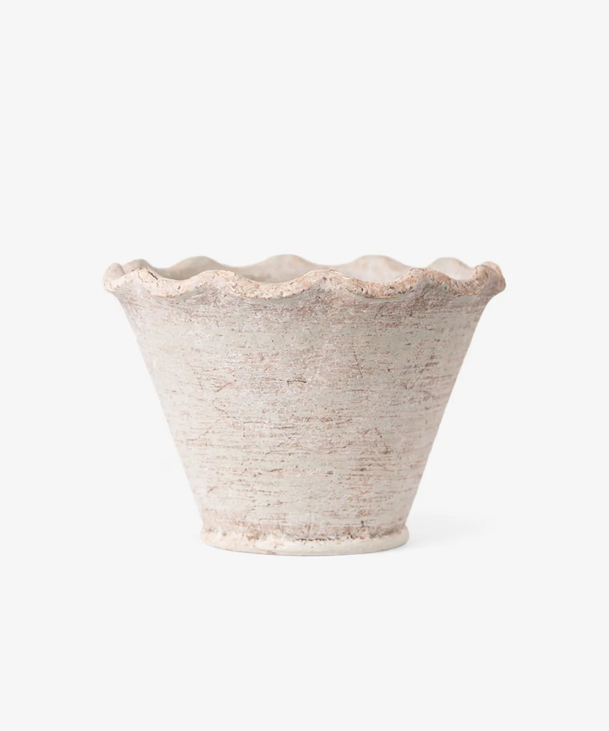 French Country Wavy Planter Pot in Large