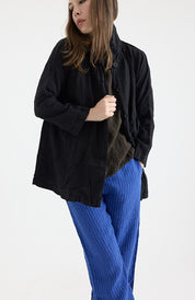 Garden Coat- Light Linen-Black
