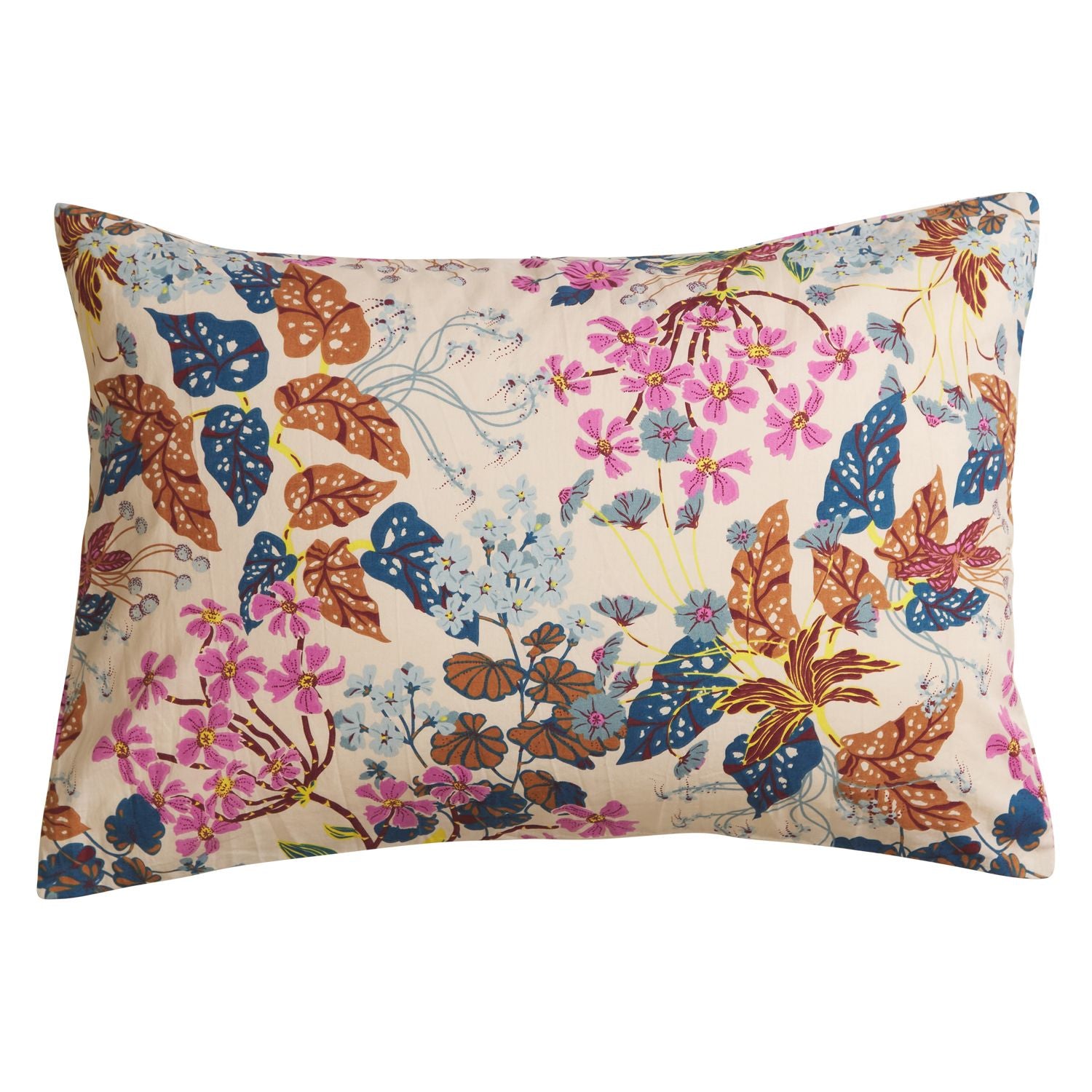 Sage and Clare Genevieve Cotton Pillowcase in Almond