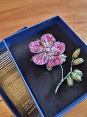 Purple Geranium Brooch