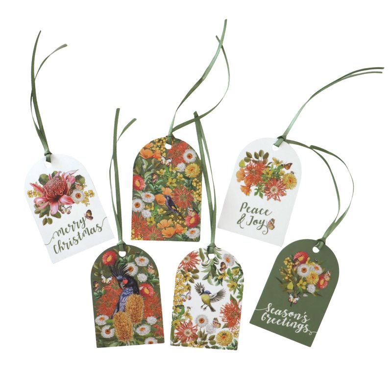 La La Land Gift Tag Set Botanical Blooms
