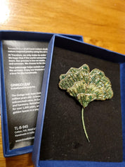 Ginkgo Leaf Brooch