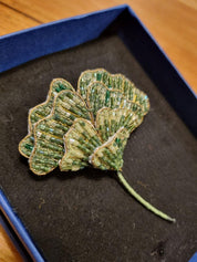Trovelore Ginkgo Leaf Embellished Brooch