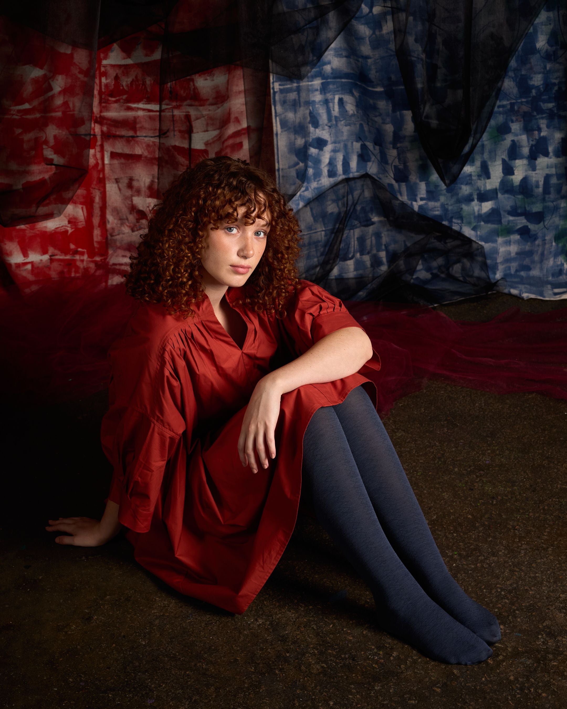 Geo Merino Wool Tights