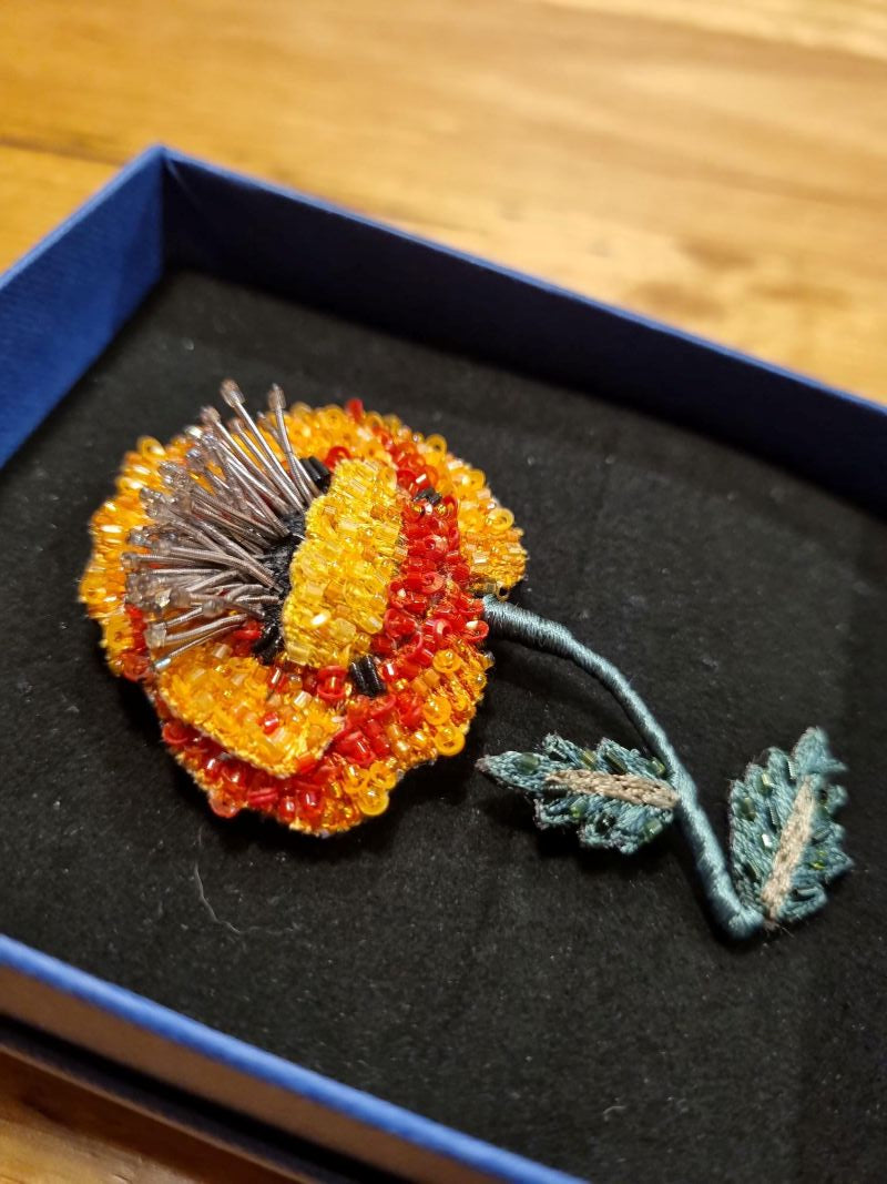 Golden Poppy Brooch