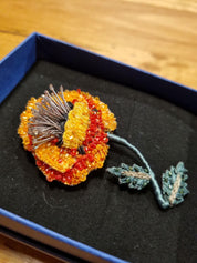 Golden Poppy Brooch