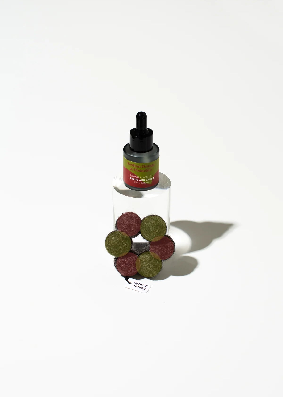 Grace & James Felt Air Freshener in Sicilian Orange & Pistachio
